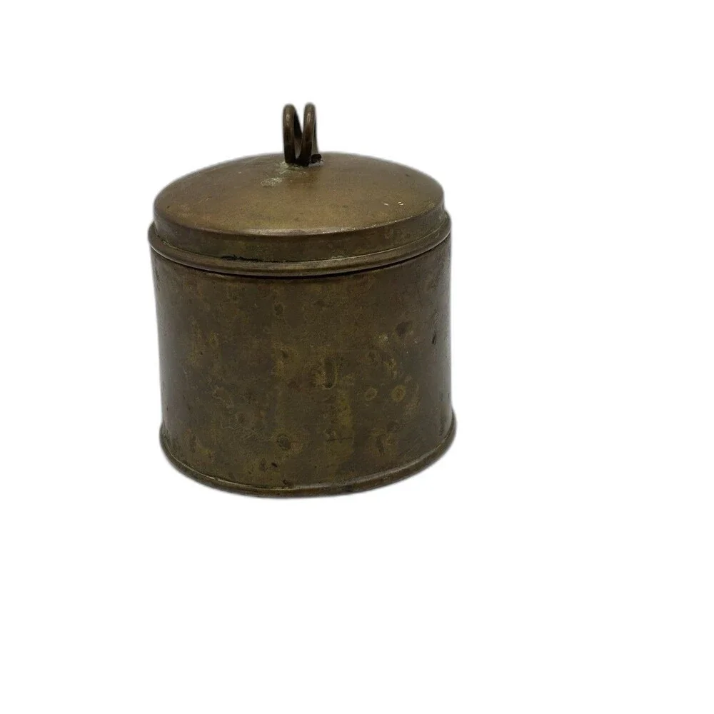 Vintage Brass Humidor Or Match Safe. Heco A Mano Chile Which Means Handmade